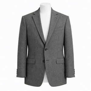 Size 46L Lauren Ralph Lauren Men’s Wool Flannel Suit Jacket Classic Houndstooth